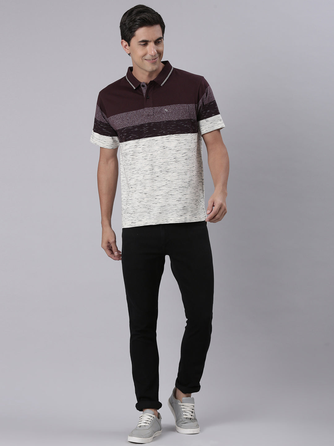 Classic Polo Men's Half Sleeve Multicolor Polo Neck Authentic Fit Colorblock Cotton T-Shirt | MEL - 274 A AF P