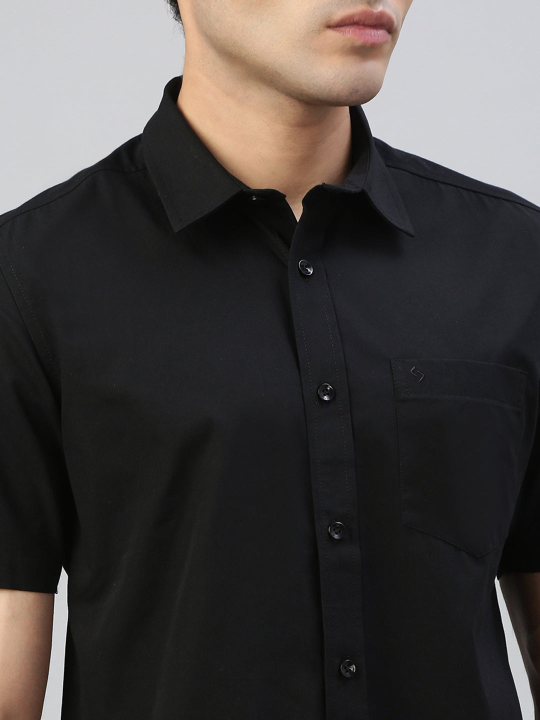 Classic Polo Men's Half Sleeve Black Polo Neck Slim Fit Solid Shirt||TOY-NEXGEN-BLACK SF HS