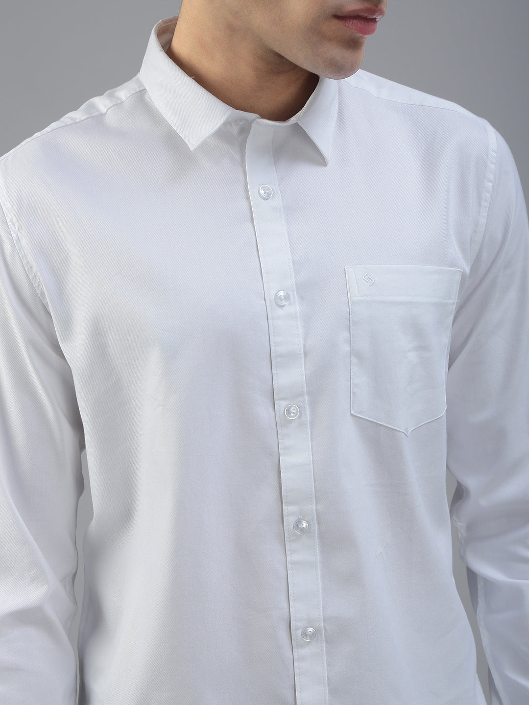 Classic Polo Men's Full Sleeve White Polo Neck Slim Fit Solid Shirt||SQ1-CL-61 C-FS-SLD-SF
