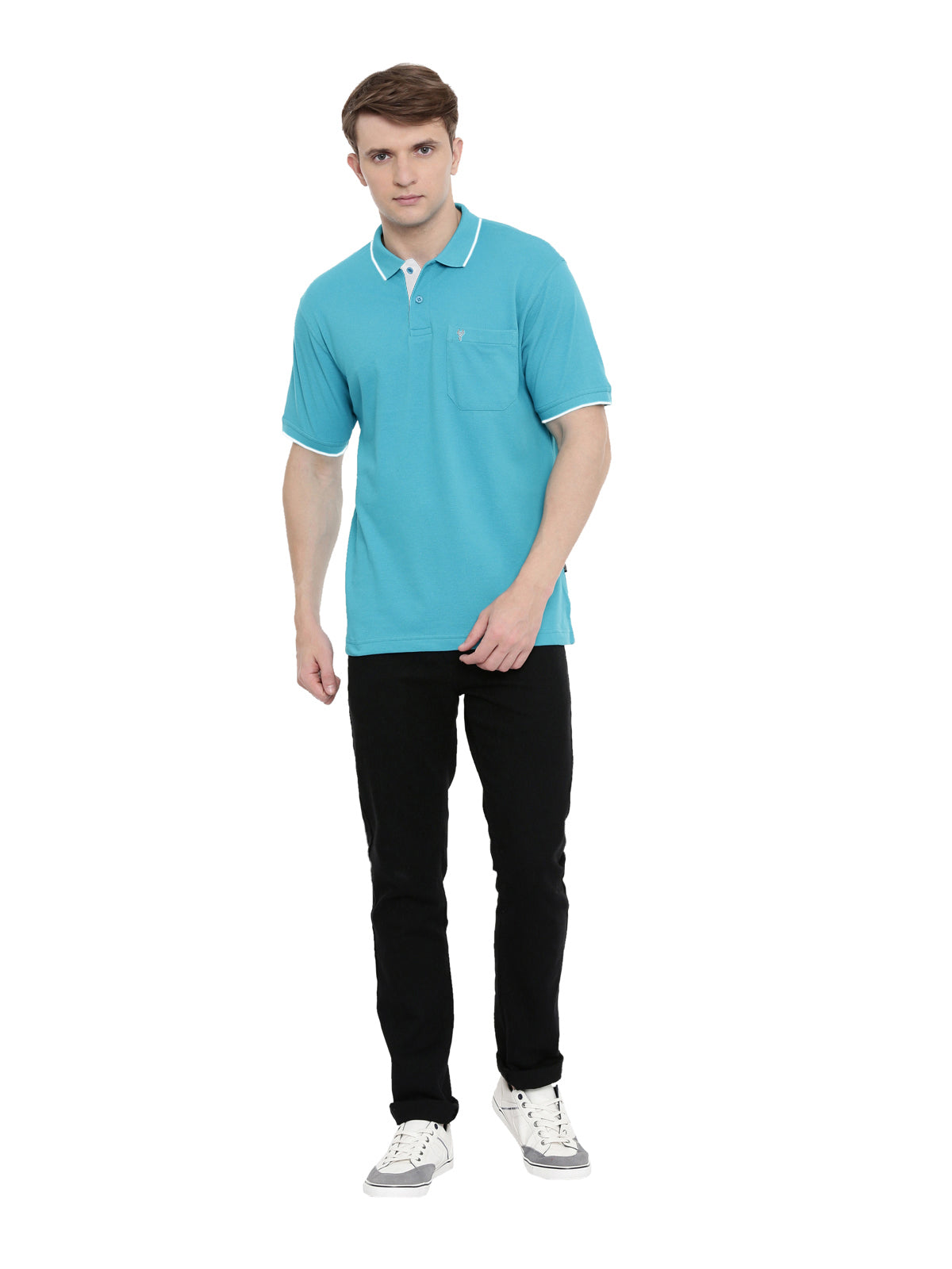 Classic Polo Men's Diva Blue Authentic Fit Polo T-Shirt | 4SSN 209