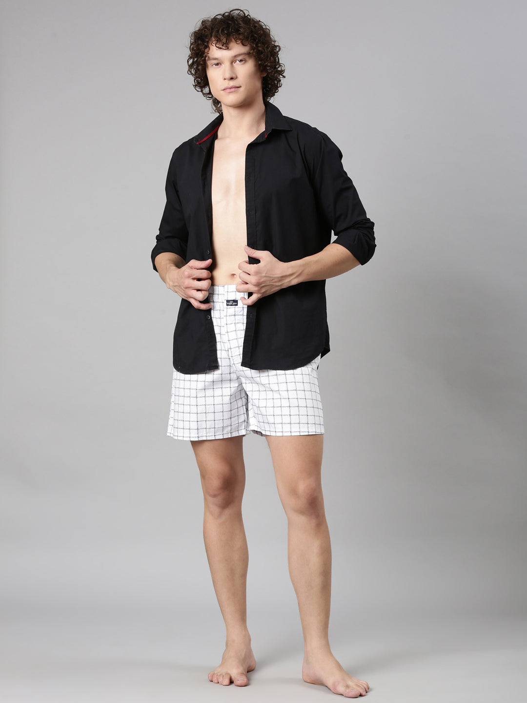Classic Polo Men's Checked Slim Fit Cotton Boxer Shorts Pack Of 2 | BXT-108-PRT-CHK