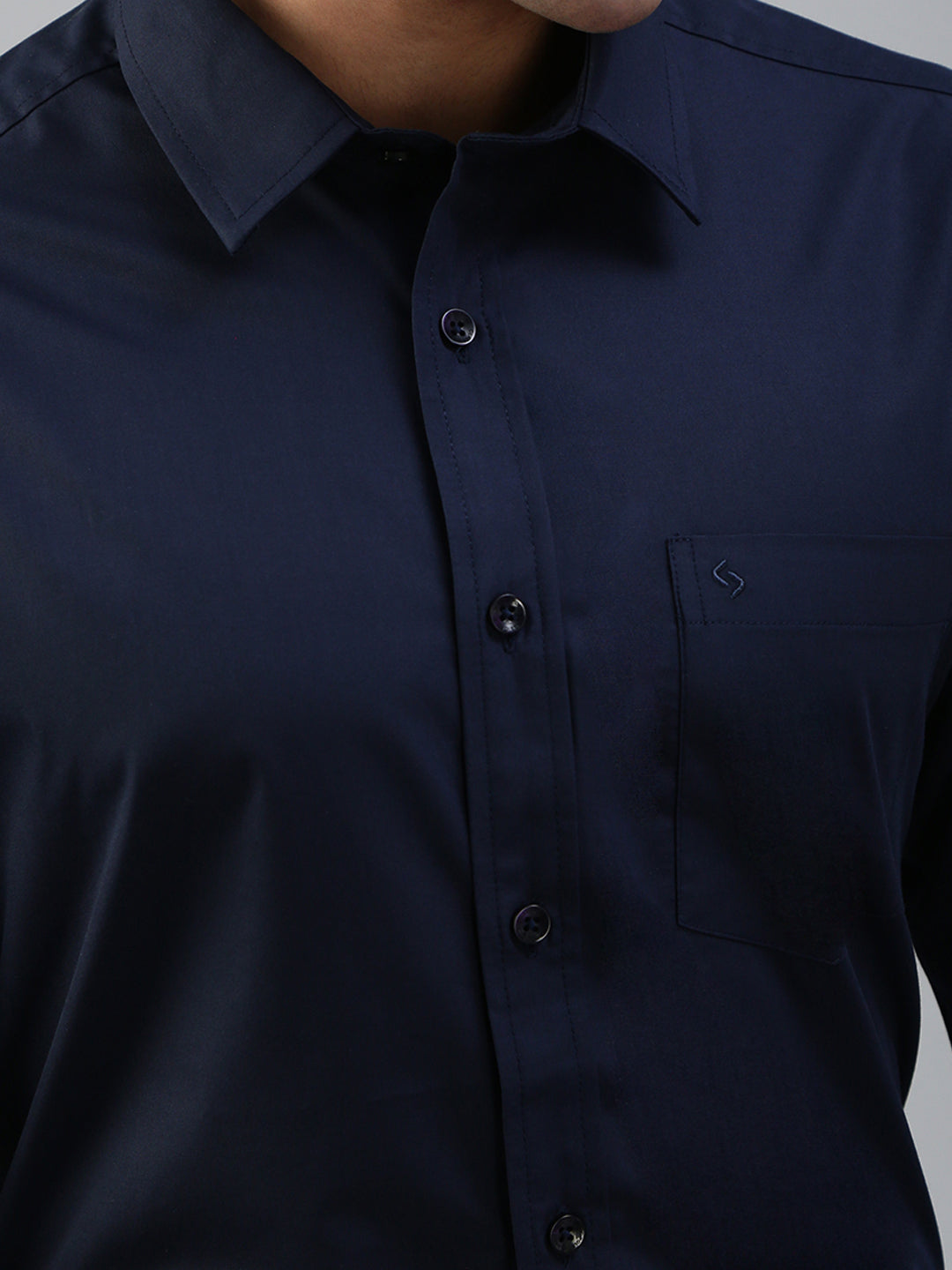 Classic Polo Men's Full Sleeve Navy Blue Polo Neck Slim Fit Solid Shirt||TOY-NEXGEN-NAVY SF FS