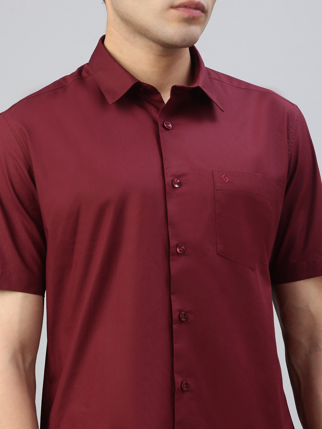 Classic Polo Men's Half Sleeve Maroon Polo Neck Slim Fit Solid Shirt||DAMASK-SP-MAROON SF HS