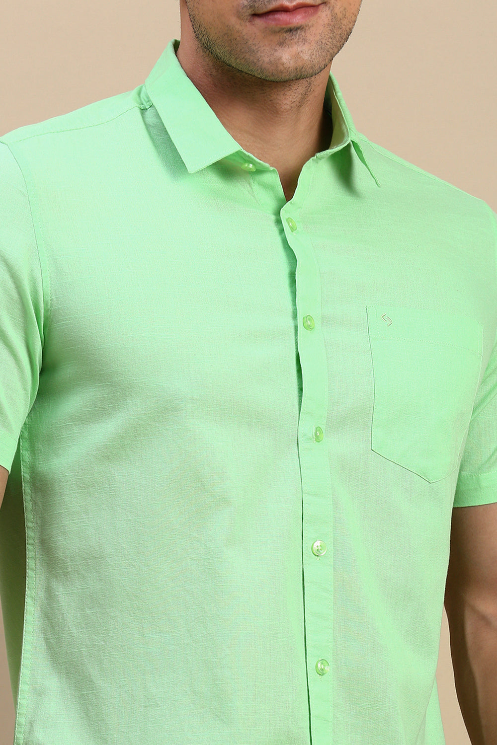 Classic Polo Men's Half Sleeve Green Polo Neck Slim Fit Solid Shirt | TOY-STRIVE-GREEN SF HS