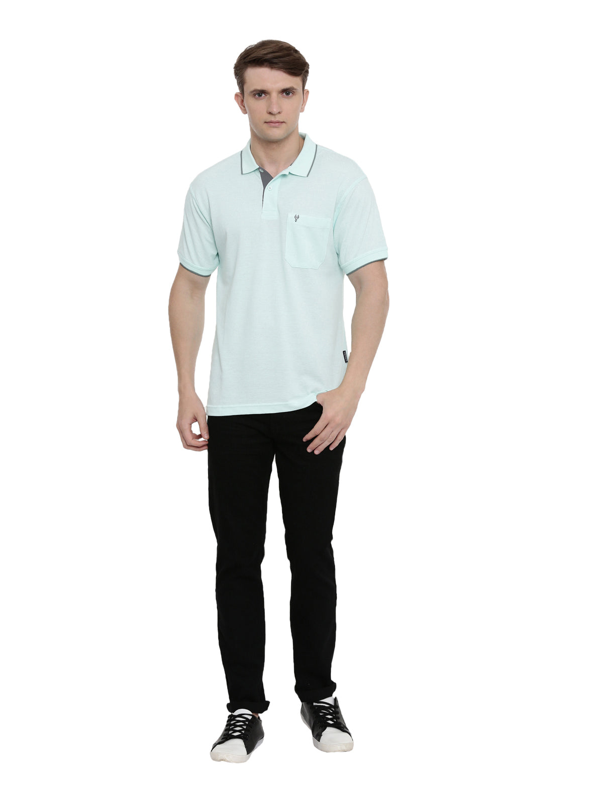 Classic Polo Men's Aruba Blue Authentic Fit Polo T-Shirt | 4SSN 205