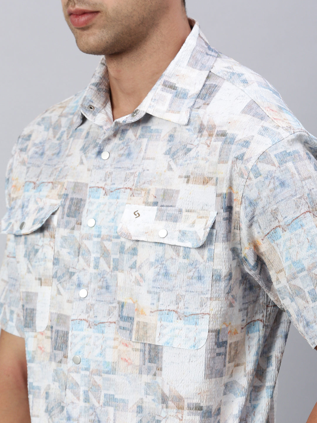 Classic Polo Men's Half Sleeve Multicolor Cotton Slim Fit Woven Shirt | SP2-GN-14 A-HS-PRT-BSL