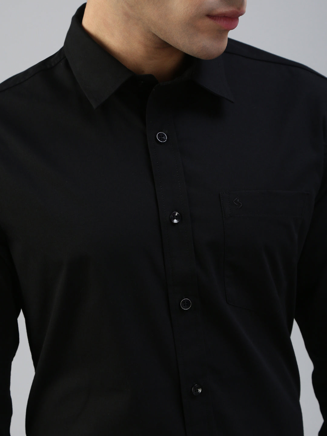 Classic Polo Men's Full Sleeve Black Polo Neck Slim Fit Solid Shirt||TOY-NEXGEN-BLACK SF FS