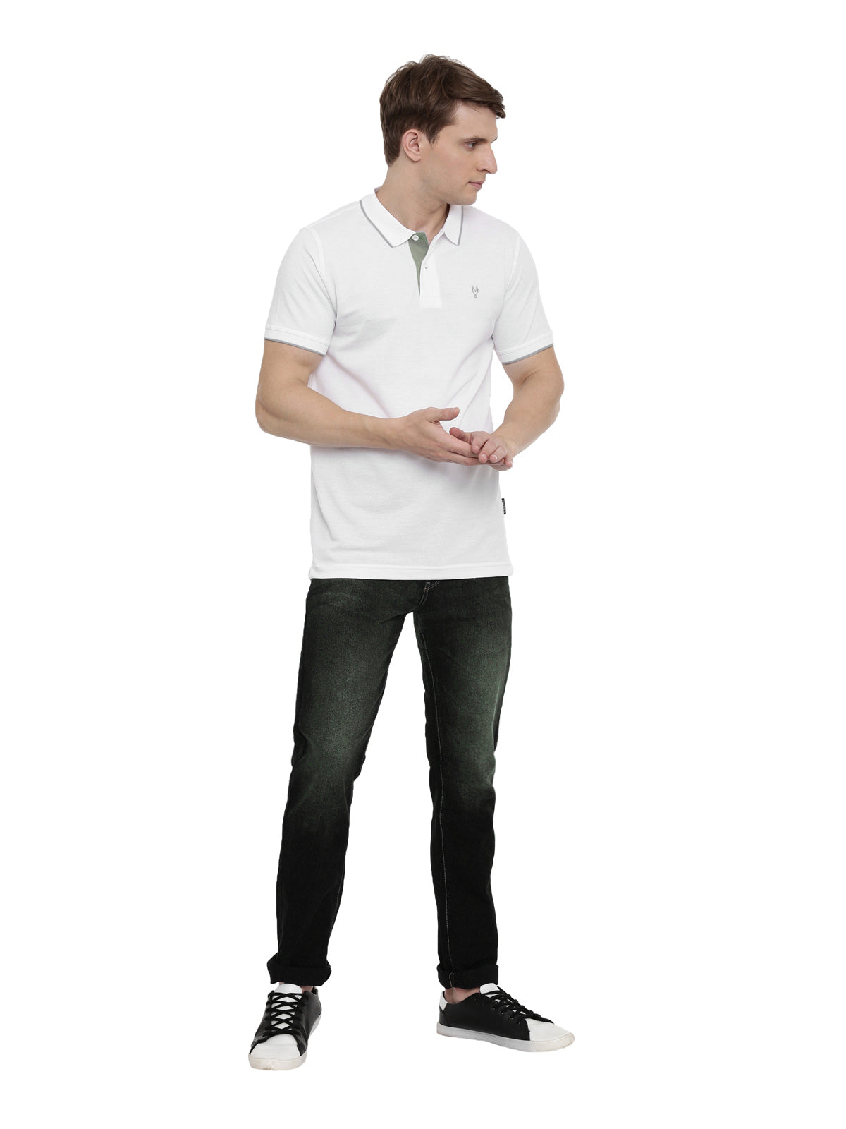 MOZAFIA Solid Men Polo Neck White T-Shirt - Buy MOZAFIA Solid Men Polo Neck  White T-Shirt Online at Best Prices in India | Flipkart.com