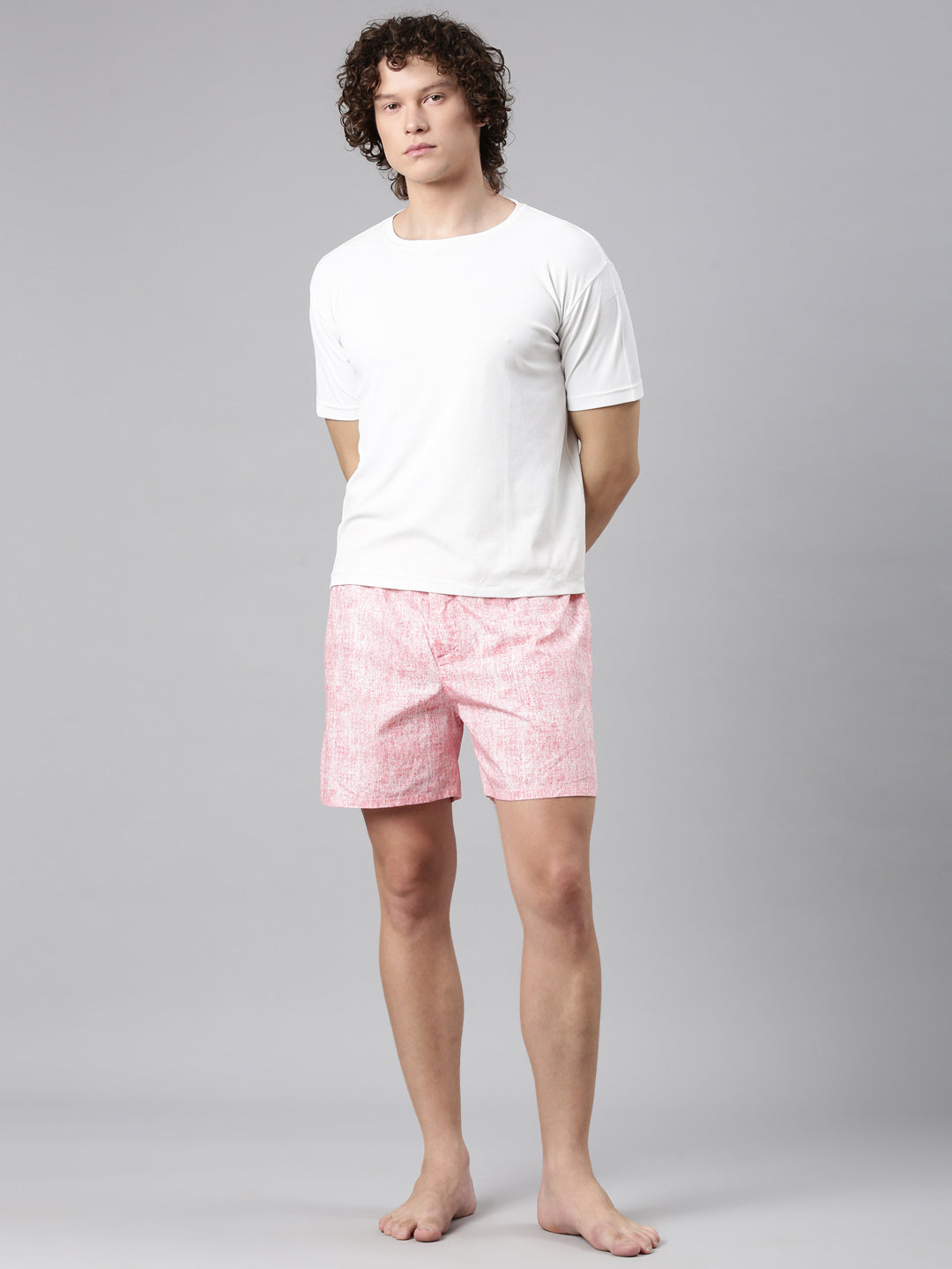 Classic Polo Men's All-Over Print/Striped Slim Fit Cotton Boxer Shorts Pack Of 2 | BXT-111-PRT-STR