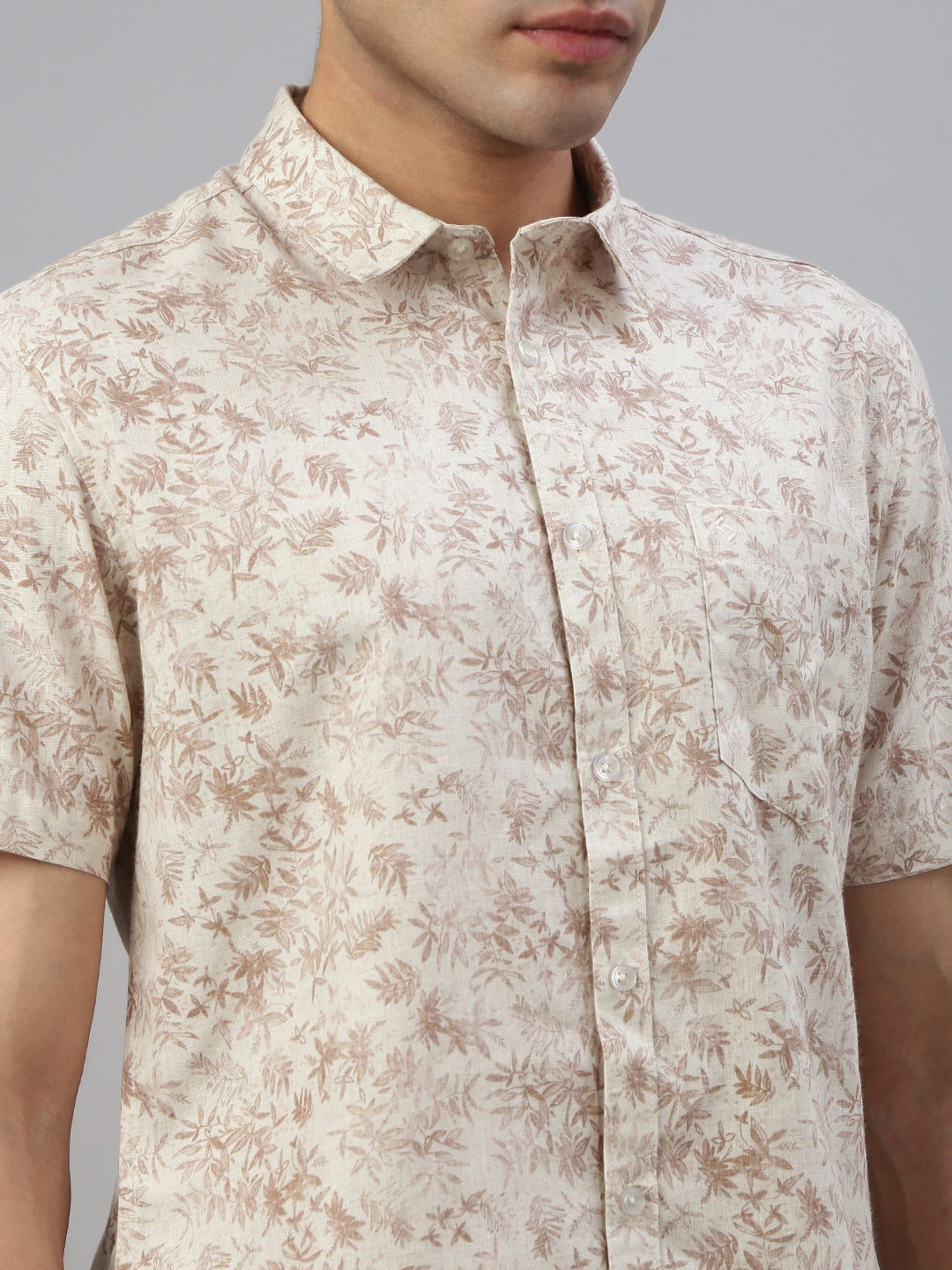 Classic Polo Men's Half Sleeve Brown Polo Neck Slim Fit All Over Print Shirt||SQ1-EL-29 B-HS-PRT-SF