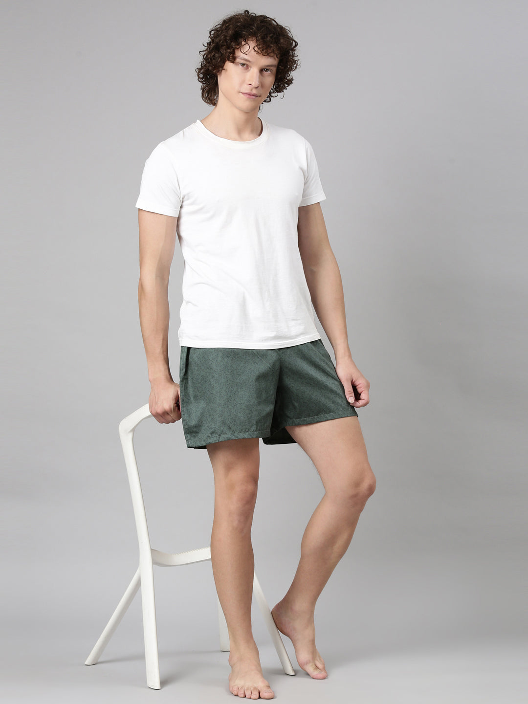 Classic Polo Men's All-Over Print/Solid Slim Fit Cotton Boxer Shorts Pack Of 2 | BXT-98-PRT-SLD