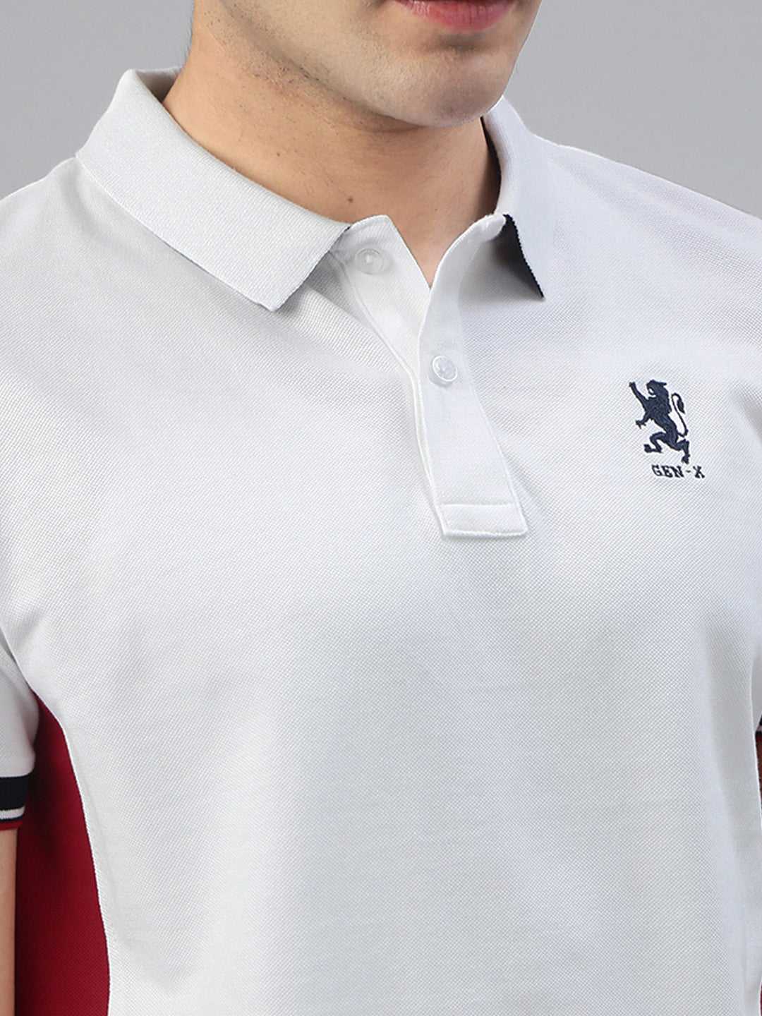 Classic Polo Men's Half Sleeve White Polo Neck Slim Fit Solid T-Shirt||GEN-X-POLO 34 A SF P