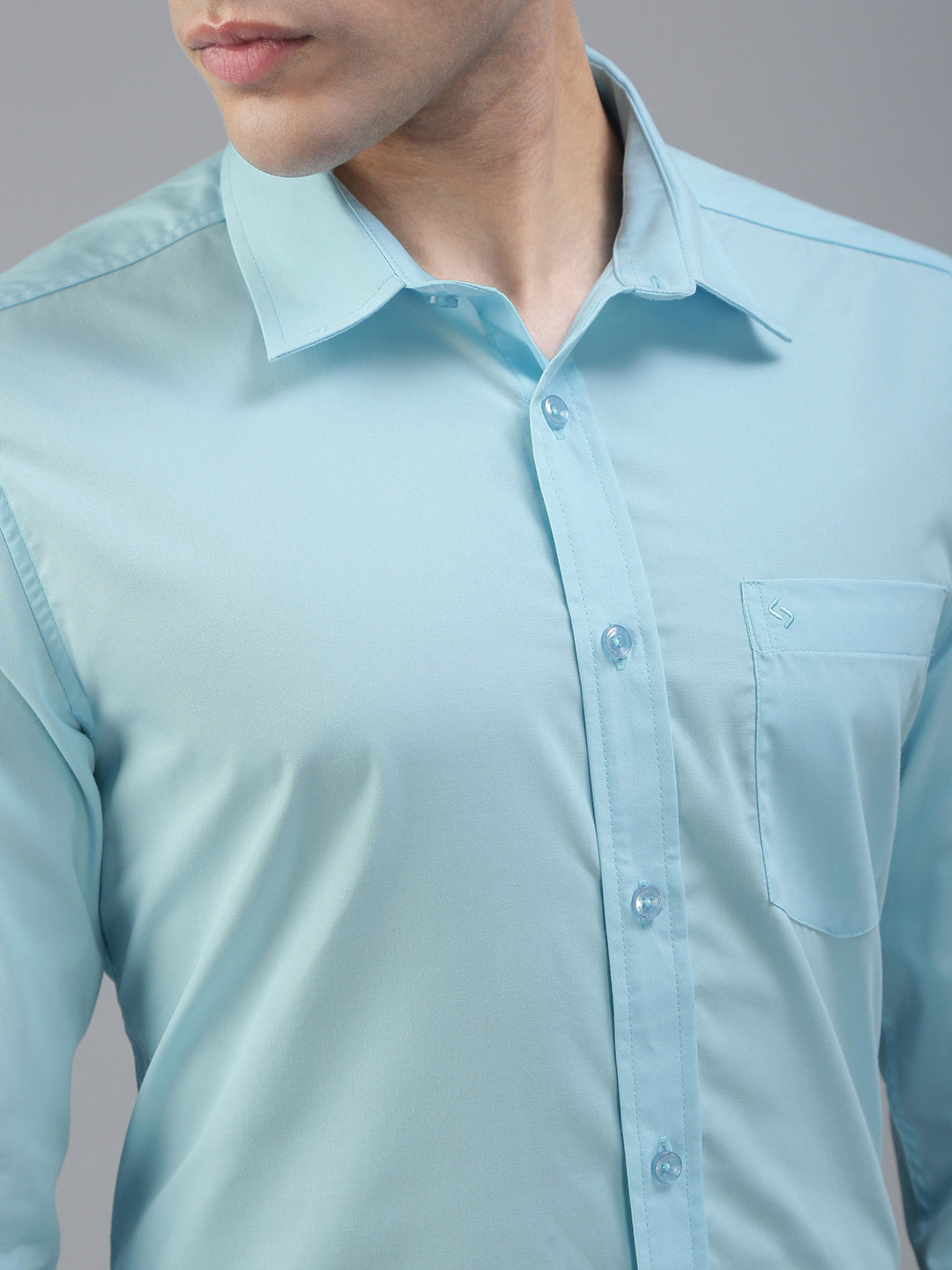 Classic Polo Men's Full Sleeve Lt.Blue Polo Neck Slim Fit Solid Shirt||TOY-NEXGEN-AQUA SF FS