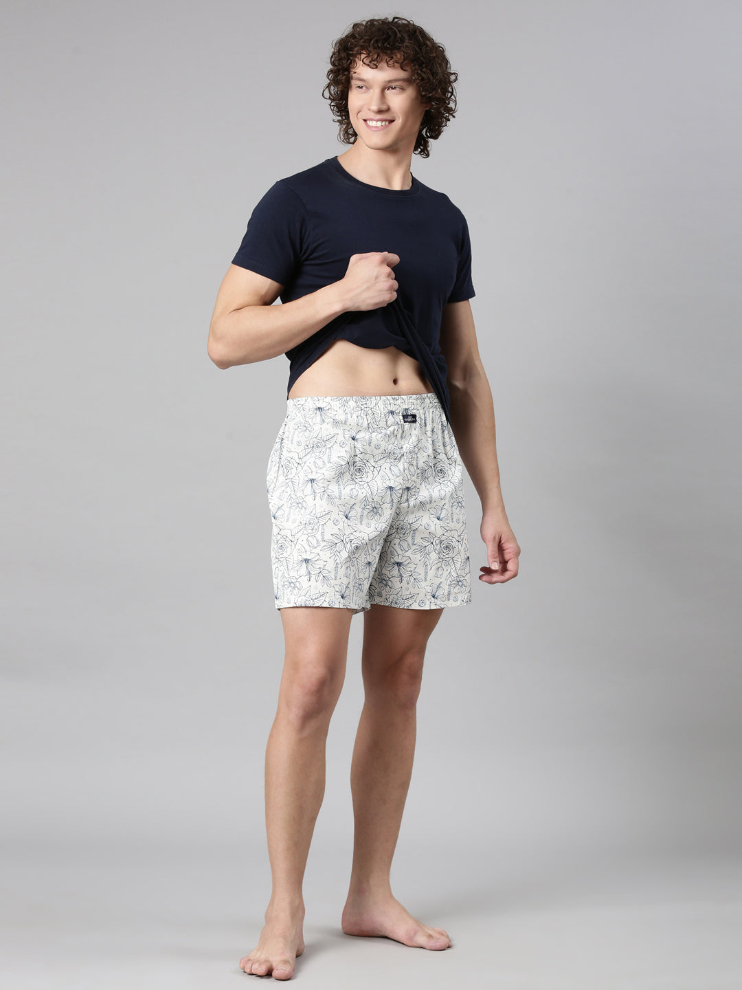 Classic Polo Men's Checked/All-Over Print Slim Fit Cotton Boxer Shorts Pack Of 2 | BXT-103-CHK-PRT