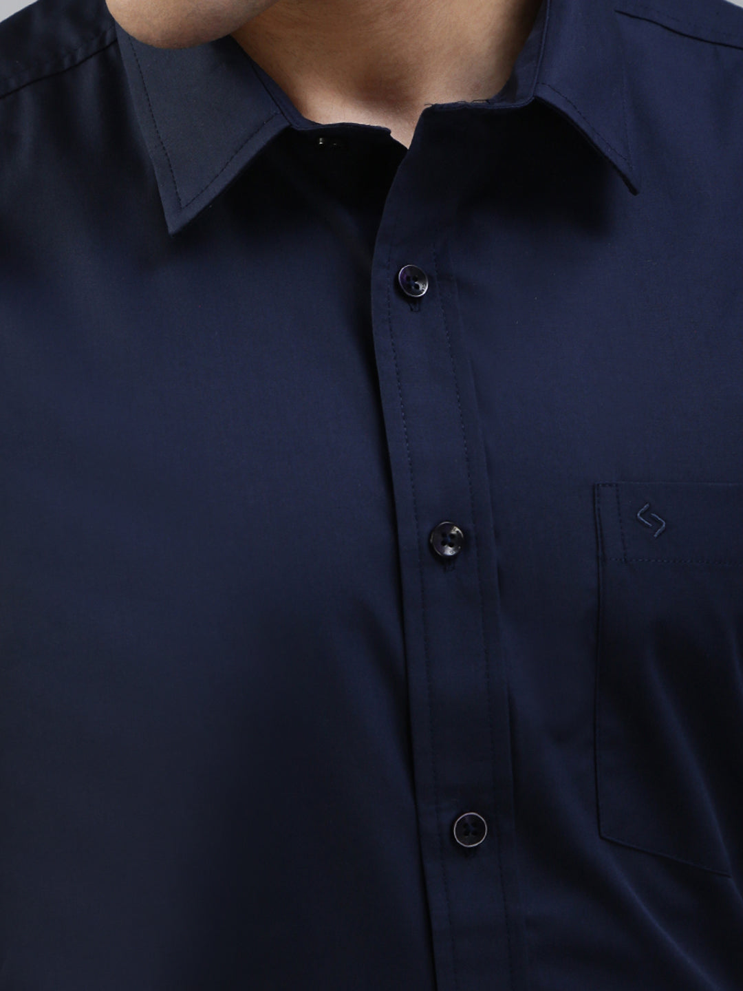 Classic Polo Men's Half Sleeve Navy Blue Polo Neck Slim Fit Solid Shirt||TOY-NEXGEN-NAVY SF HS