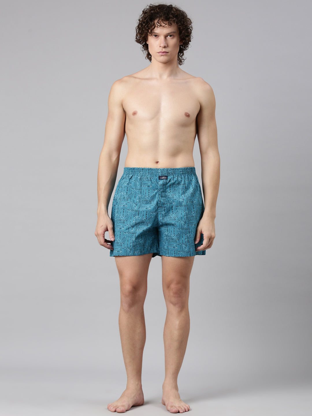 Classic Polo Men's Checked/All-Over Print Slim Fit Cotton Boxer Shorts Pack Of 2 | BXT-64-PRT-CHK