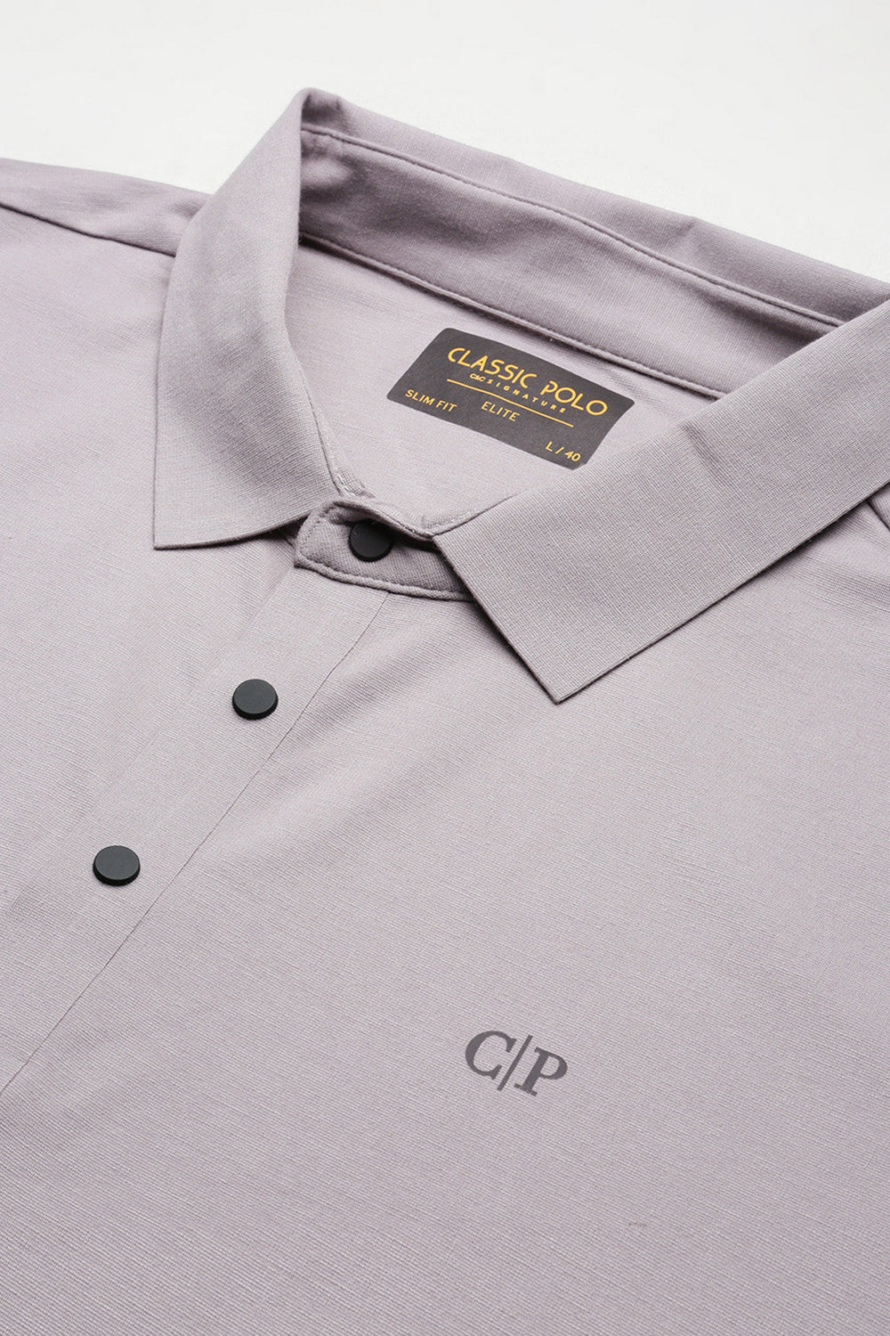 Classic Polo Men's Half Sleeve Grey Polo Neck Slim Fit Solid T-Shirt | UNICO - 126 SF P