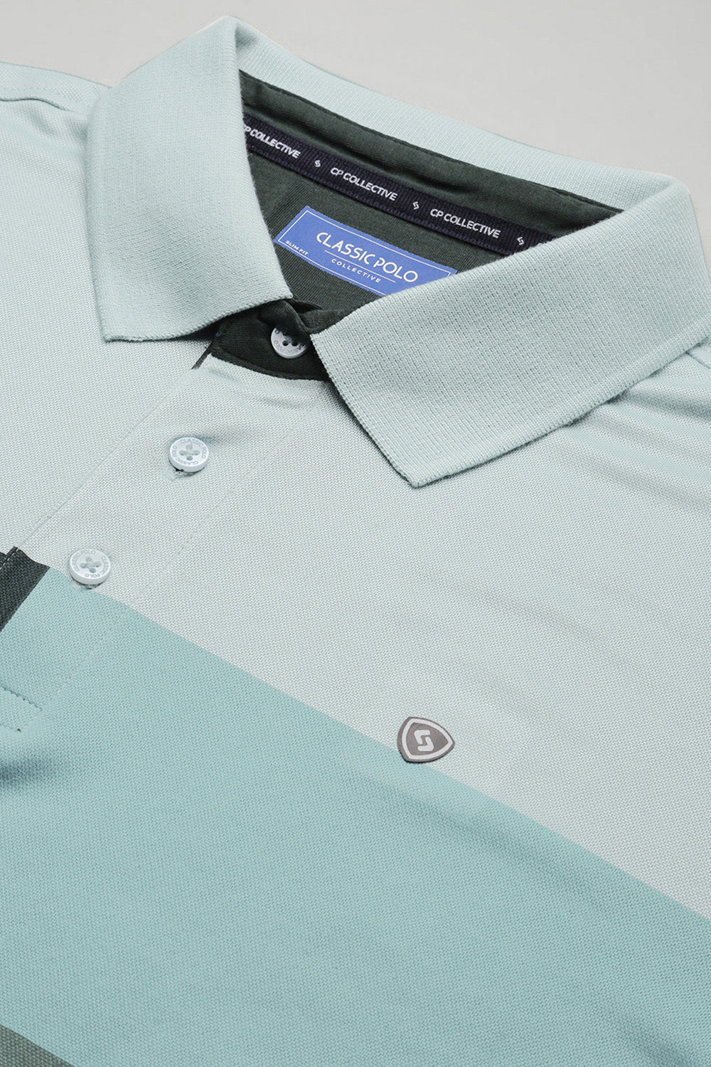 Classic Polo Men's Half Sleeve Lt.Green Polo Neck Slim Fit Printed T-Shirt | VIVID POLO - 31 B SF P