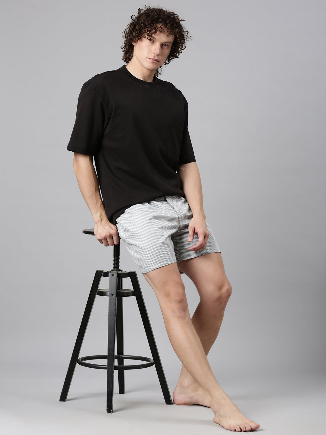 Classic Polo Men's Checked/All-Over Print Slim Fit Cotton Boxer Shorts Pack Of 2 | BXT-72-CHK-PRT