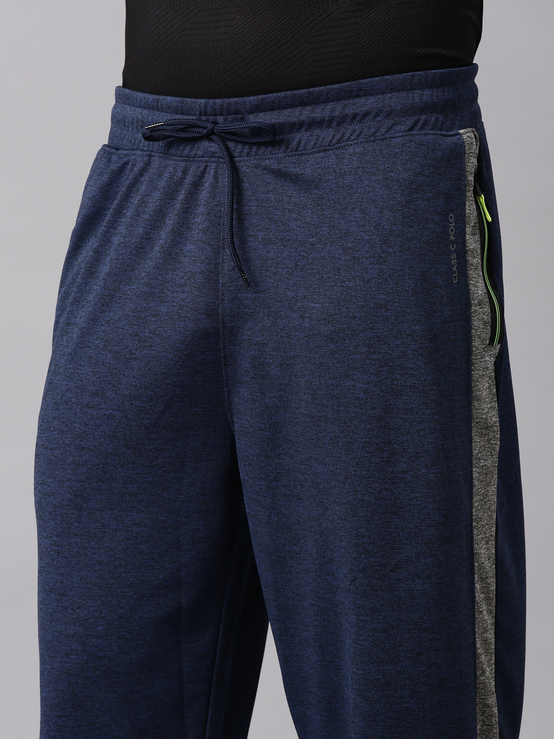 Classic Polo Men's Navy Blue Slim Fit Solid Polyester Active Wear Trackpant | CP-SPZ-TP-01 B