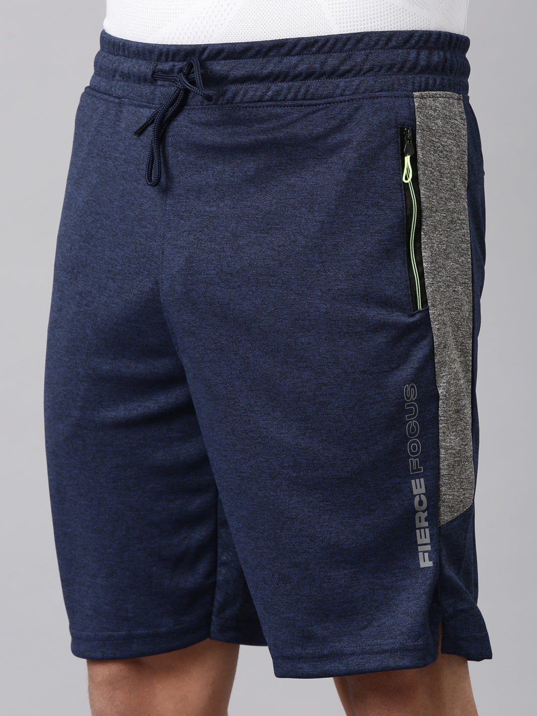 Classic Polo Men's Navy Blue Slim Fit Solid Polyester Active Wear Shorts | CP-SPZ-SH-01 B