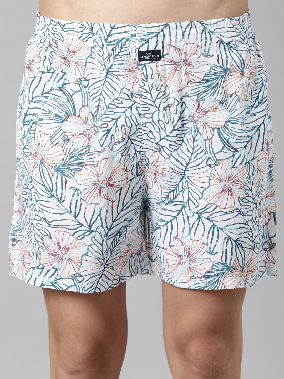 Classic Polo Men's All-Over Print Slim Fit Cotton Boxer Shorts Pack Of 2 | BXT-106-PRT-PRT