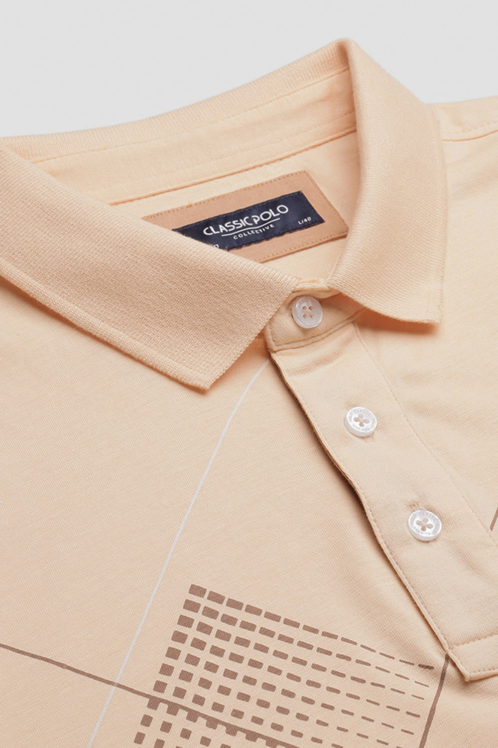 Classic Polo Men's Half Sleeve Orange Polo Neck Slim Fit Printed T-Shirt | FP - 03 A SF P