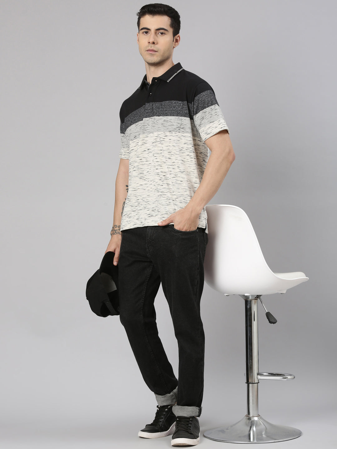 Classic Polo Men's Half Sleeve Multicolor Polo Neck Authentic Fit Colorblock Cotton T-Shirt | MEL - 274 B AF P