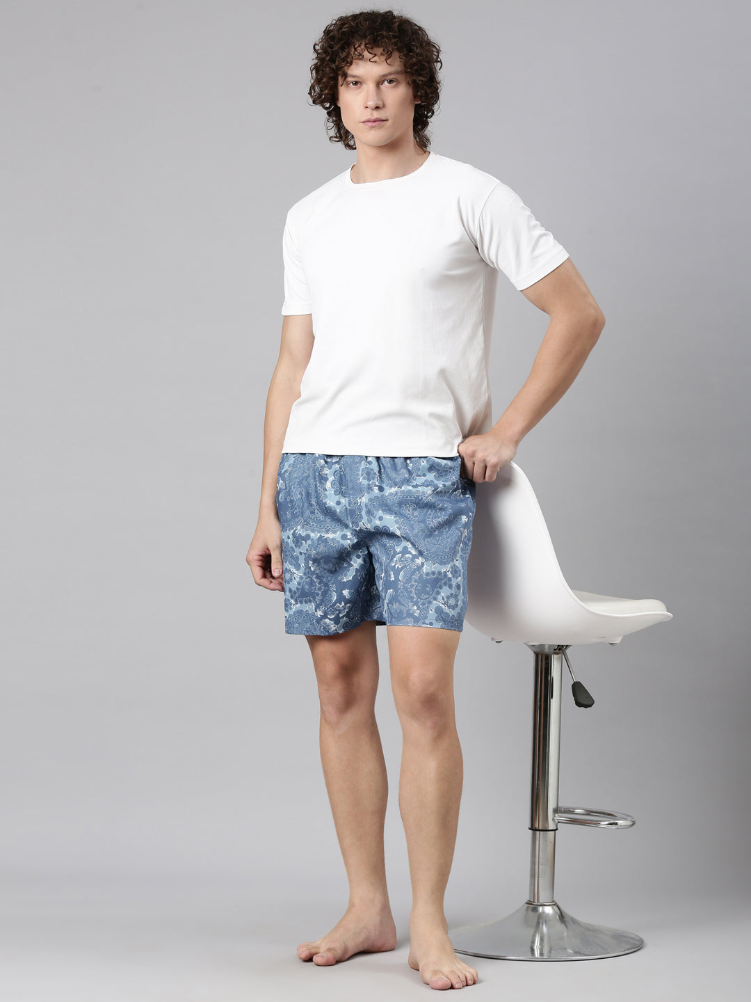 Classic Polo Men's All-Over Print/Solid Slim Fit Cotton Boxer Shorts Pack Of 2 | BXT-101-PRT-SLD
