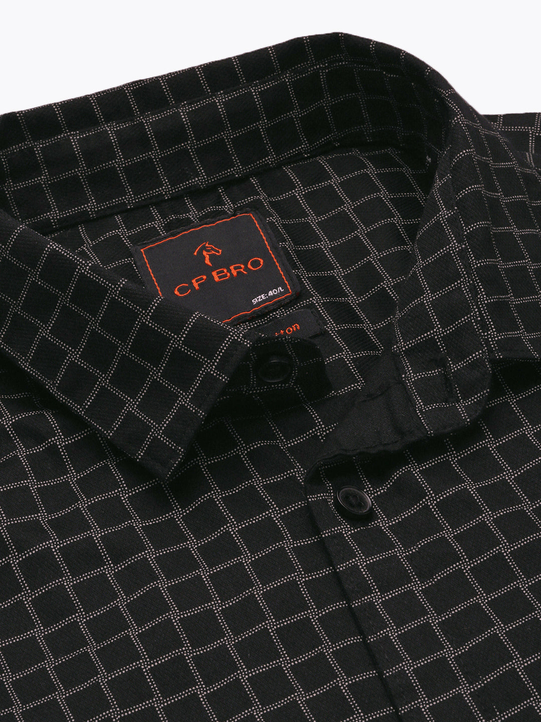 Classic Polo Men's Polo Neck Cotton Black Slim Fit Printed Shirt | SBP1-26B-FS-PRT-BSL