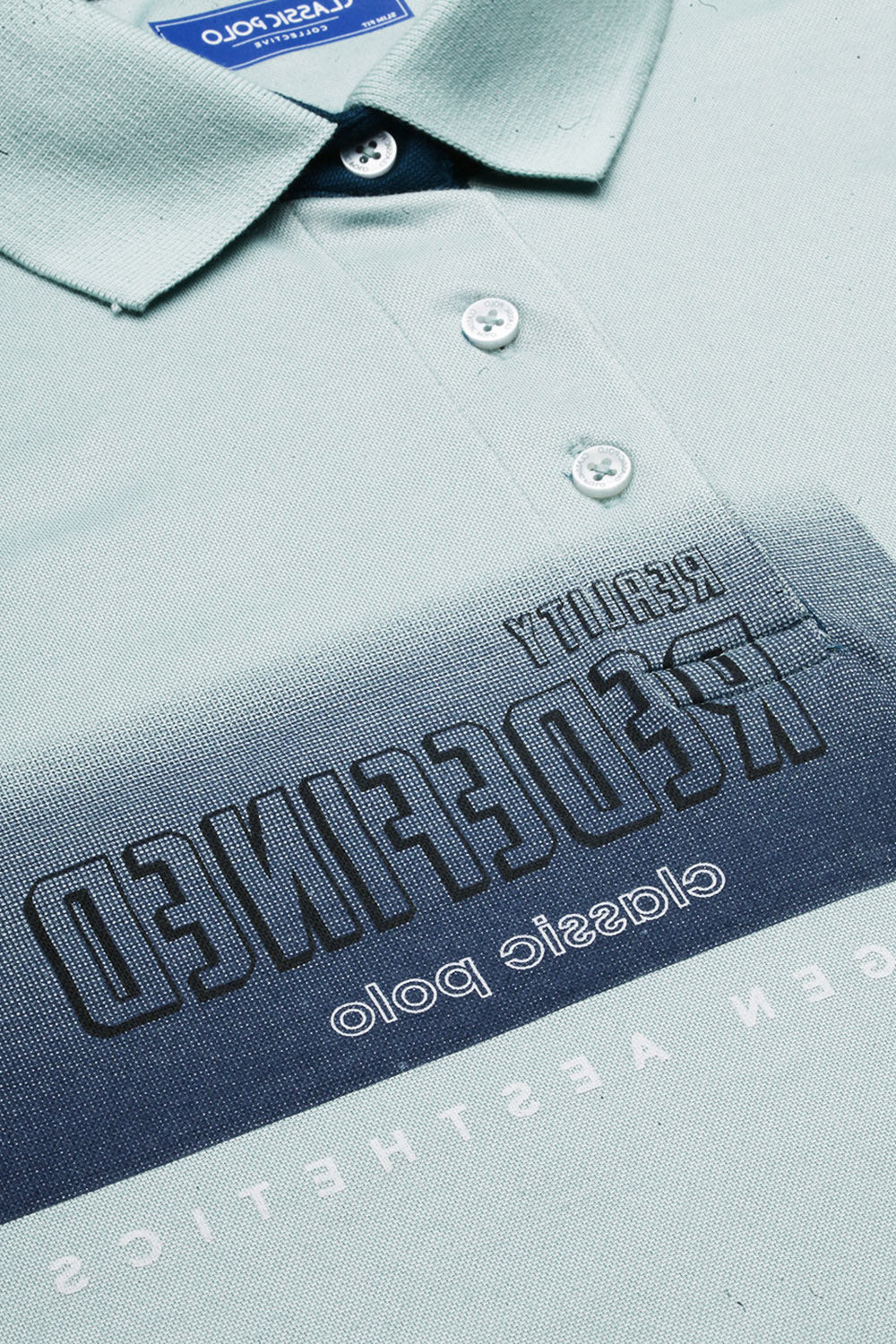 Classic Polo Men's Half Sleeve Green Polo Neck Slim Fit Printed T-Shirt | VIVID POLO - 33 A SF P