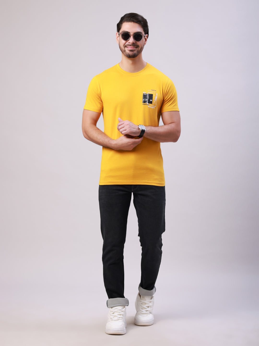 Classic Polo Men's Black Solid Cotton Slim Fit Jeans | CPDQ2-39-MNT-SF