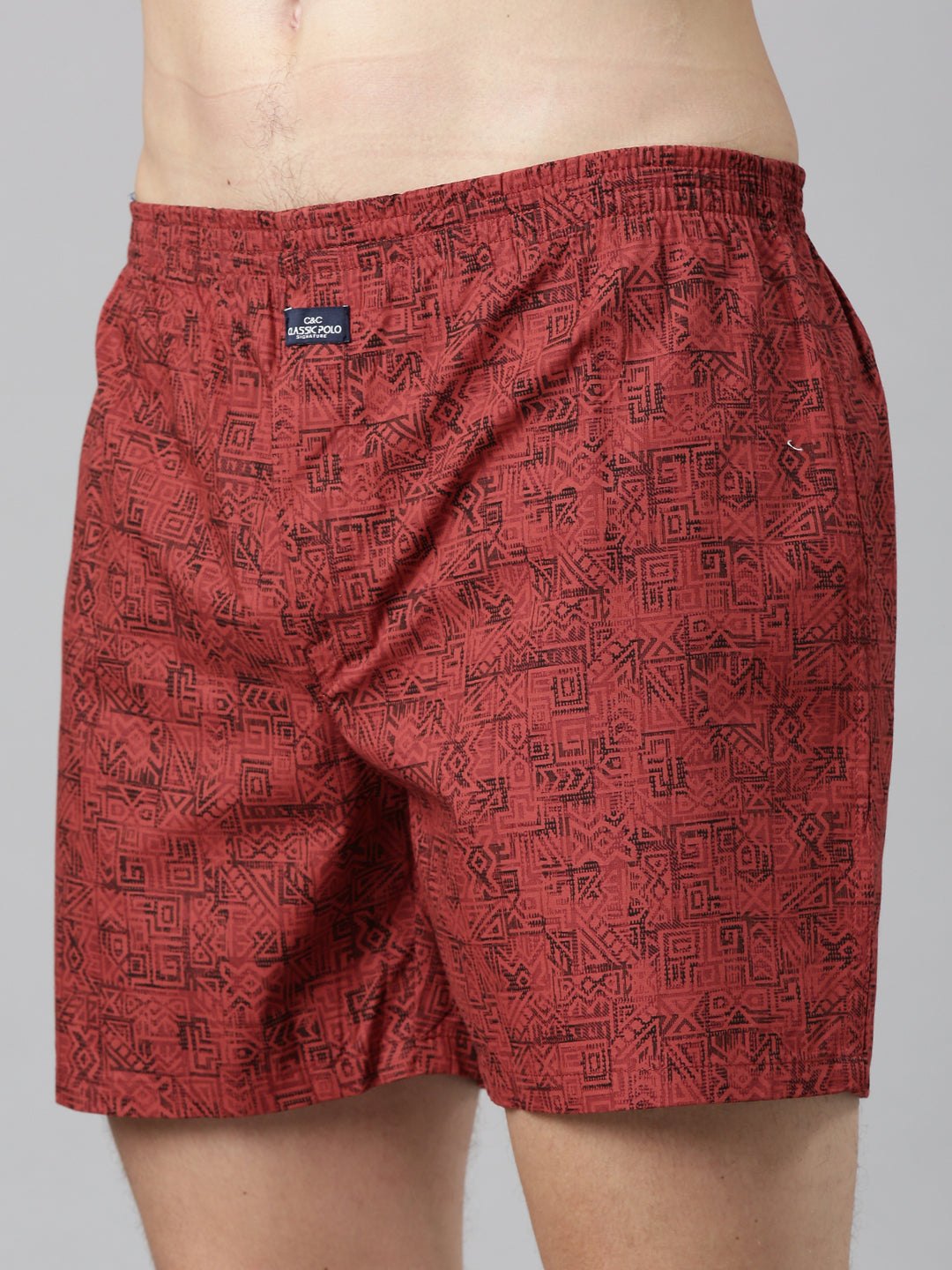 Classic Polo Men's All-Over Print Slim Fit Cotton Boxer Shorts Pack Of 2 | BXT-112-PRT-PRT