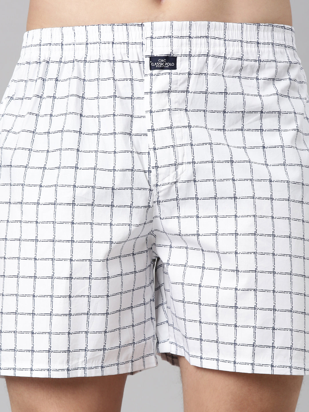 Classic Polo Men's Checked Slim Fit Cotton Boxer Shorts Pack Of 2 | BXT-108-PRT-CHK