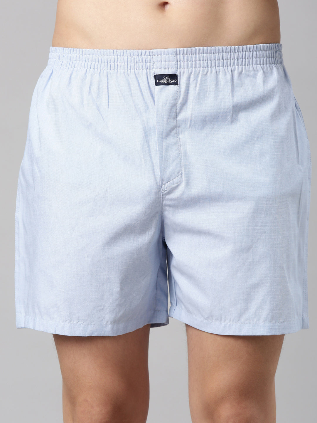 Classic Polo Men's All-Over Print/Solid Slim Fit Cotton Boxer Shorts Pack Of 2 | BXT-104-CHK-PRT