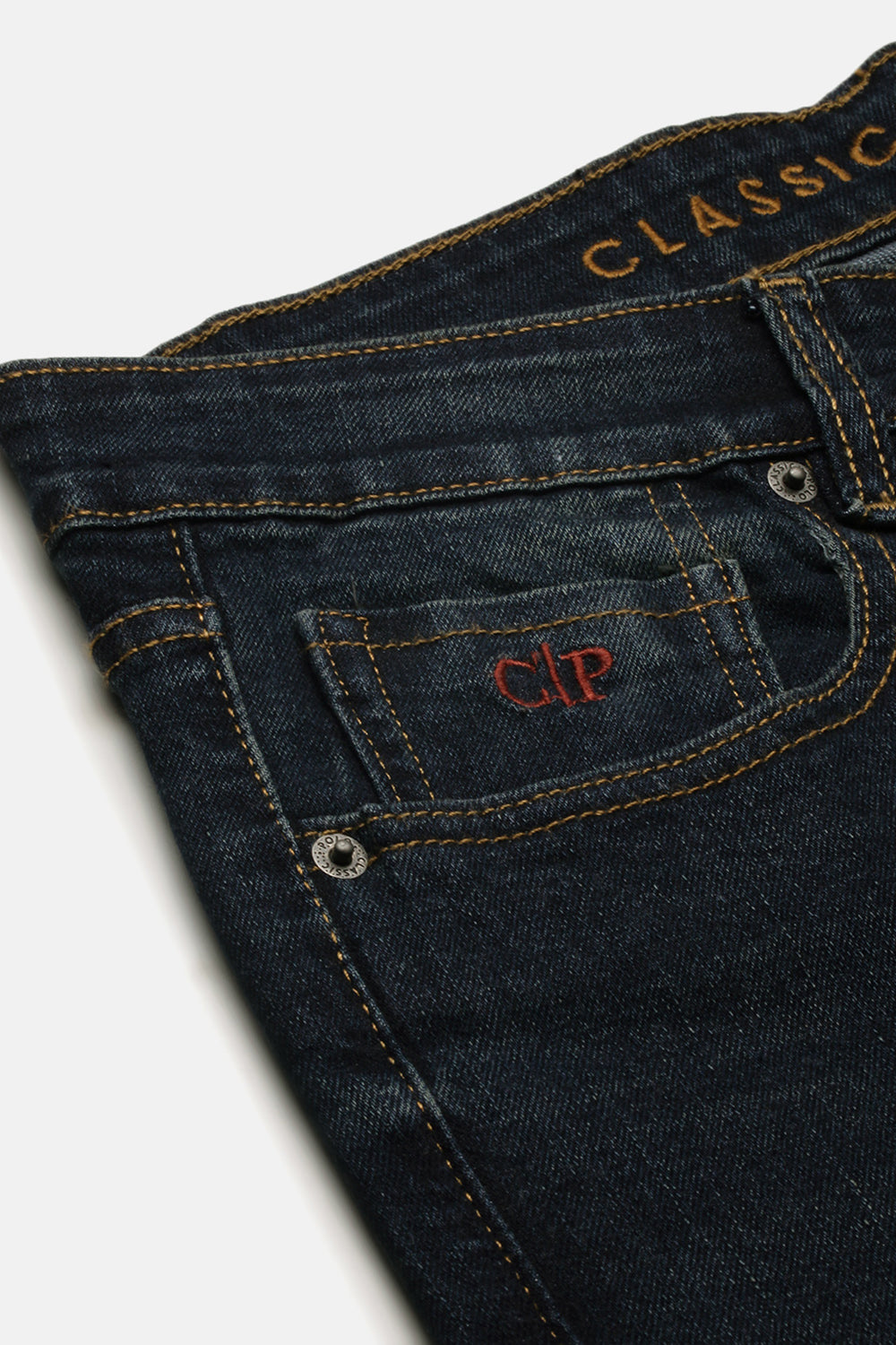 Classic Polo Men's Dark Navy Slim Fit Solid Denim | CPDO2-15 DNVY-SF-LY-N