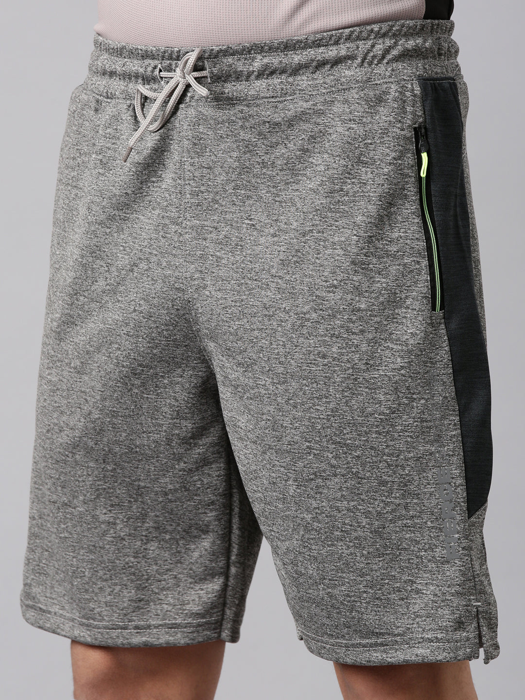 Classic Polo Men's Grey Slim Fit Solid Polyester Active Wear Shorts | CP-SPZ-SH-01 D