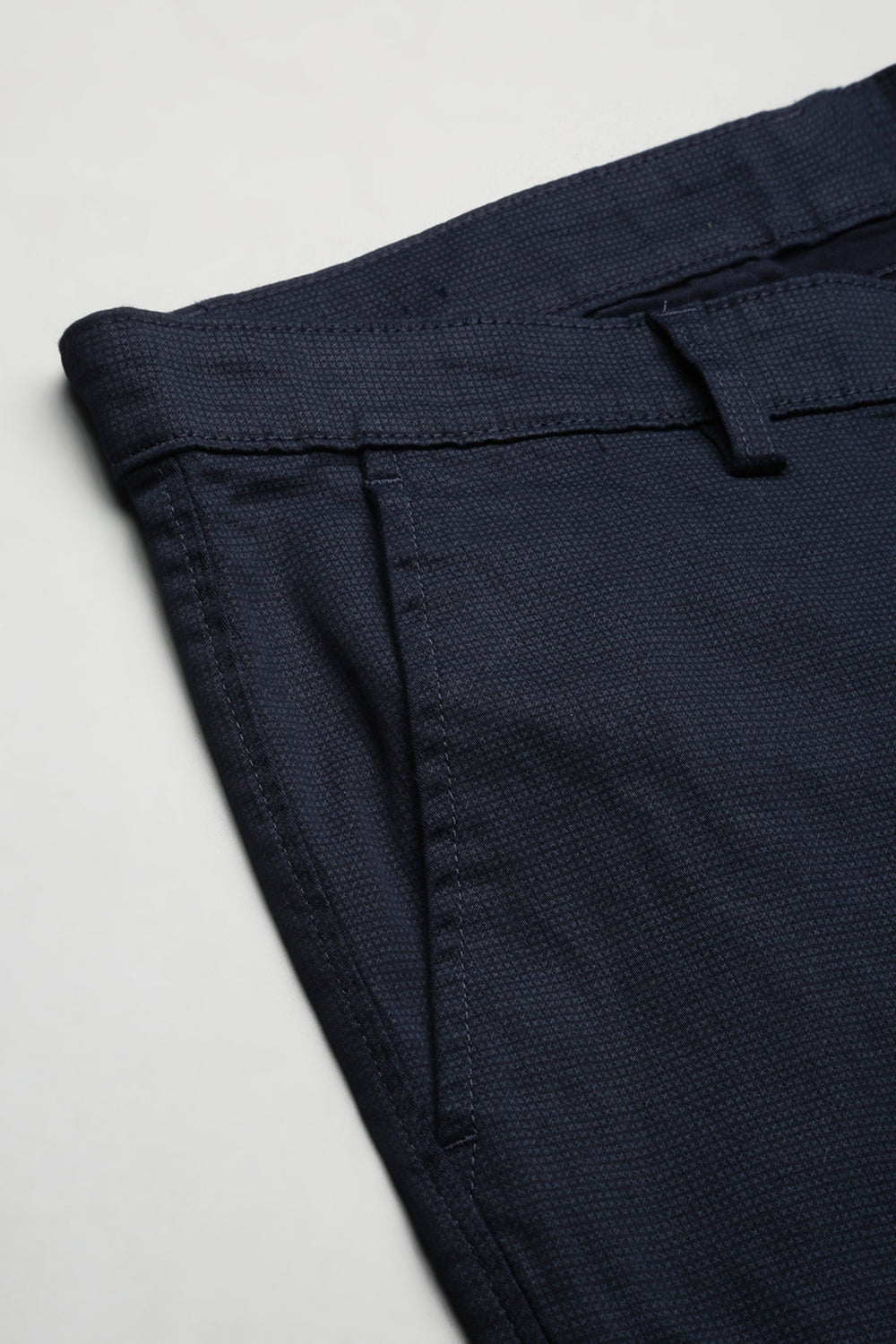 Classic Polo Men's Navy Moderate Fit Printed Trousers | TP2-CL 12 B-NVY-MF-LY