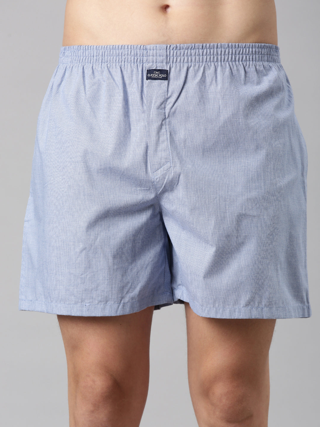 Classic Polo Men's Checked Slim Fit Cotton Boxer Shorts Pack Of 2 | BXT-110-CHK-CHK