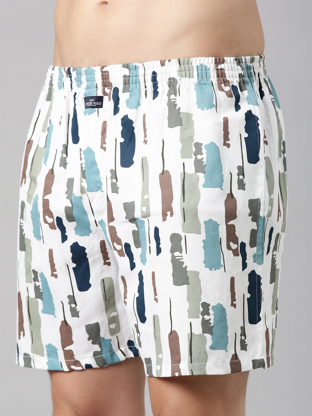 Classic Polo Men's All-Over Print Slim Fit Cotton Boxer Shorts Pack Of 2 | BXT-125-PRT-PRT
