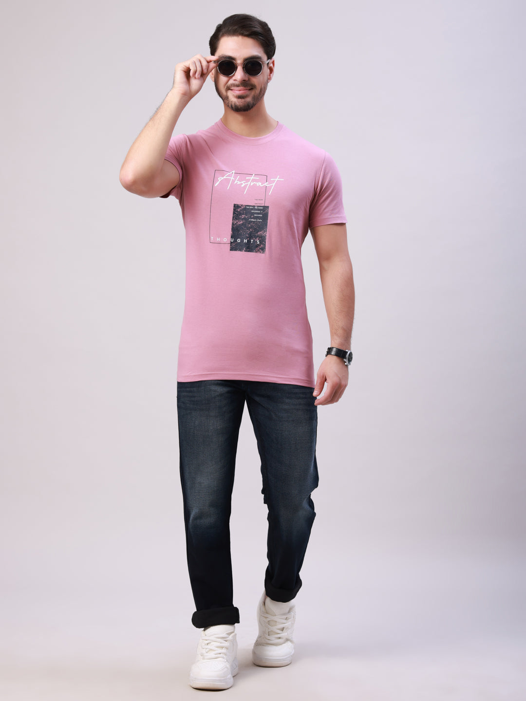 Classic Polo Men's Dark Navy Blue Solid Cotton Slim Fit Jeans | LDMQ2-08-D.NVY-SF