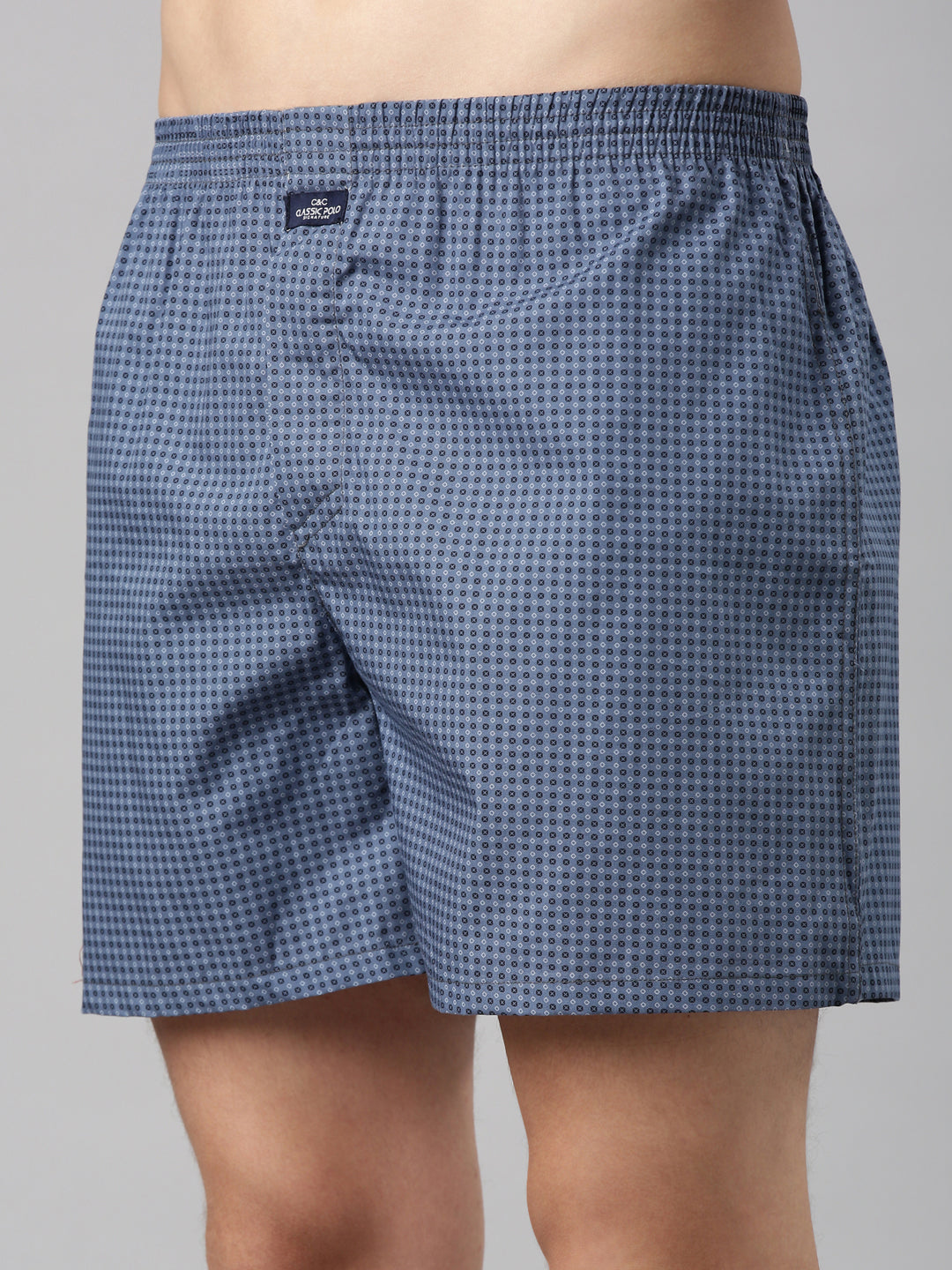 Classic Polo Men's Solid/All-Over Print Slim Fit Cotton Boxer Shorts Pack Of 2 | BXT-68-PRT-JAQ