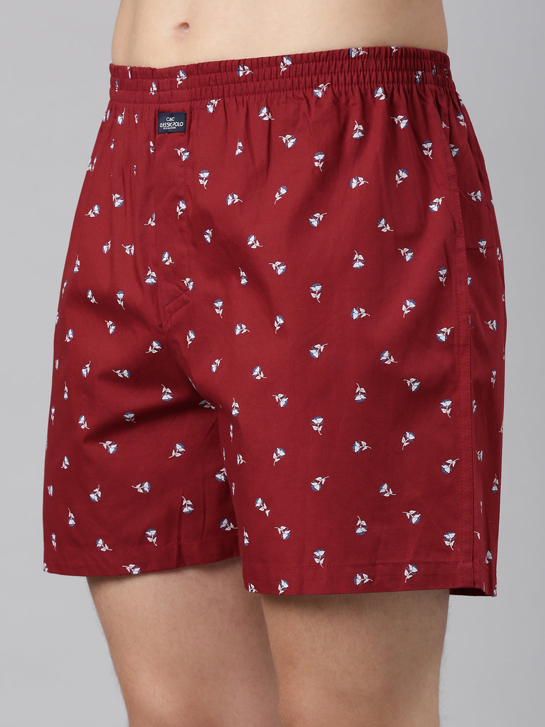 Classic Polo Men's All-Over Print/Solid Slim Fit Cotton Boxer Shorts Pack Of 2 | BXT-95-PRT-SLD