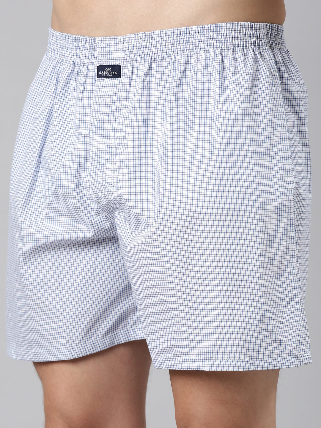 Classic Polo Men's All-Over Print/Checked Slim Fit Cotton Boxer Shorts Pack Of 2 | BXT-74-PRT-CHK