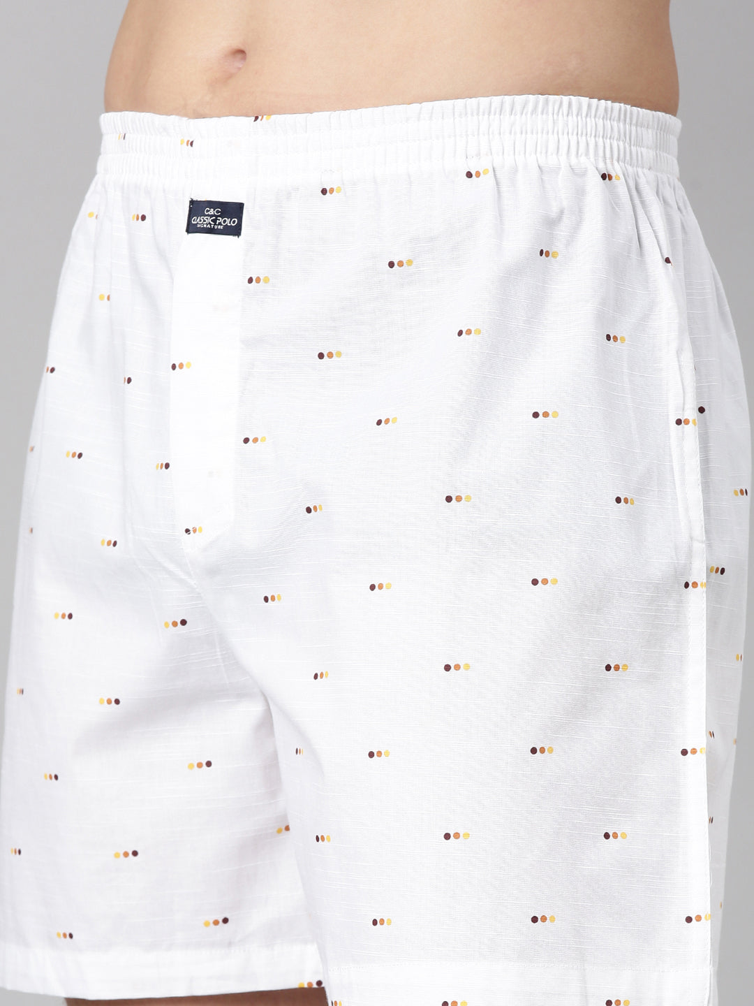 Classic Polo Men's Checked/All-Over Print Slim Fit Cotton Boxer Shorts Pack Of 2 | BXT-122-CHK-PRT