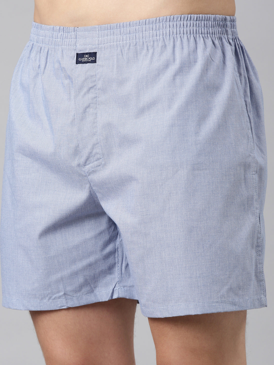 Classic Polo Men's All-Over Print/Checked Slim Fit Cotton Boxer Shorts Pack Of 2 | BXT-70-PRT-CHK