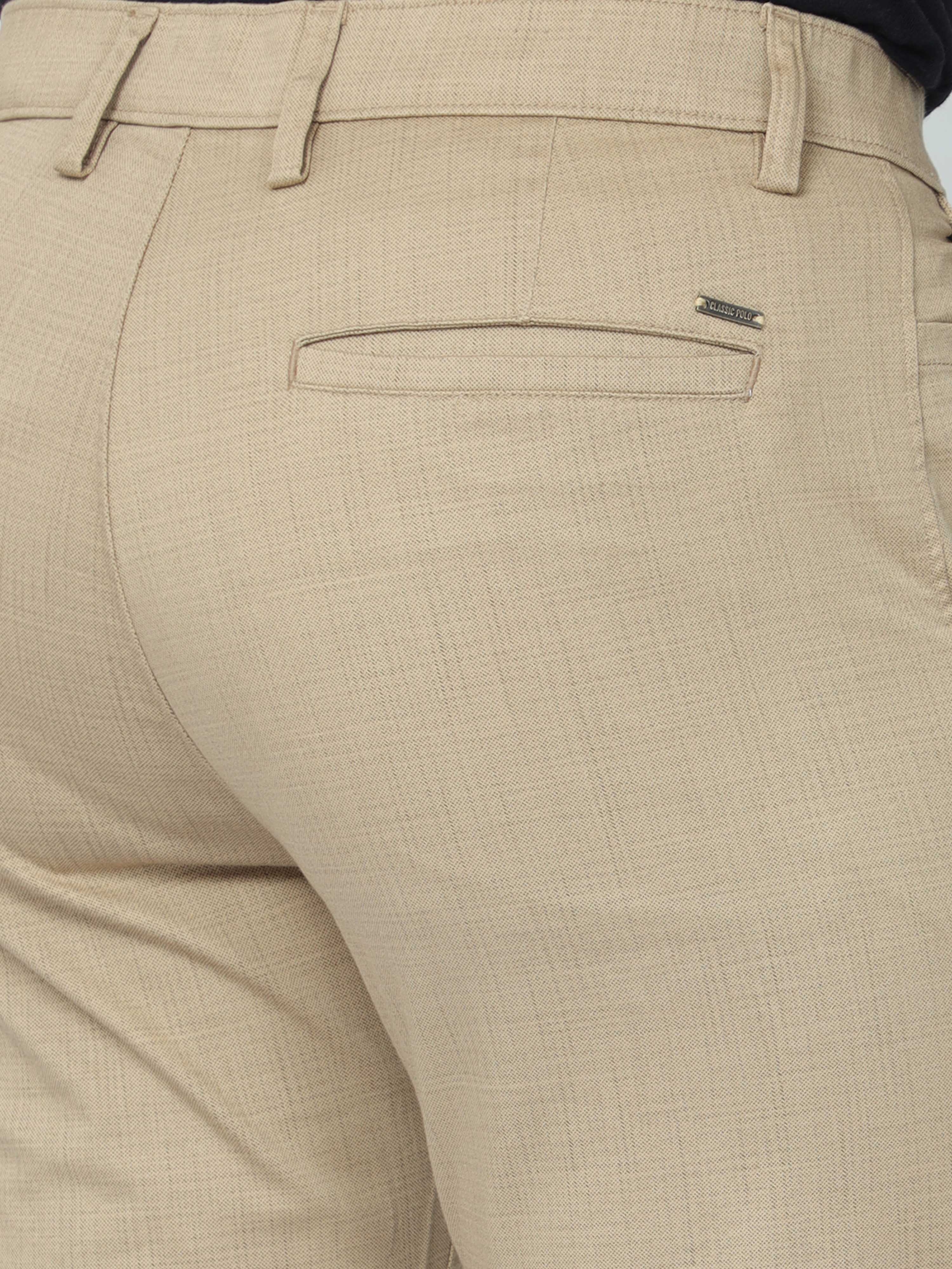 CP BRO Mens Moderate Fit Solid Khakhi Color Trousers | To2-09 B-Kha-Mf-Ly