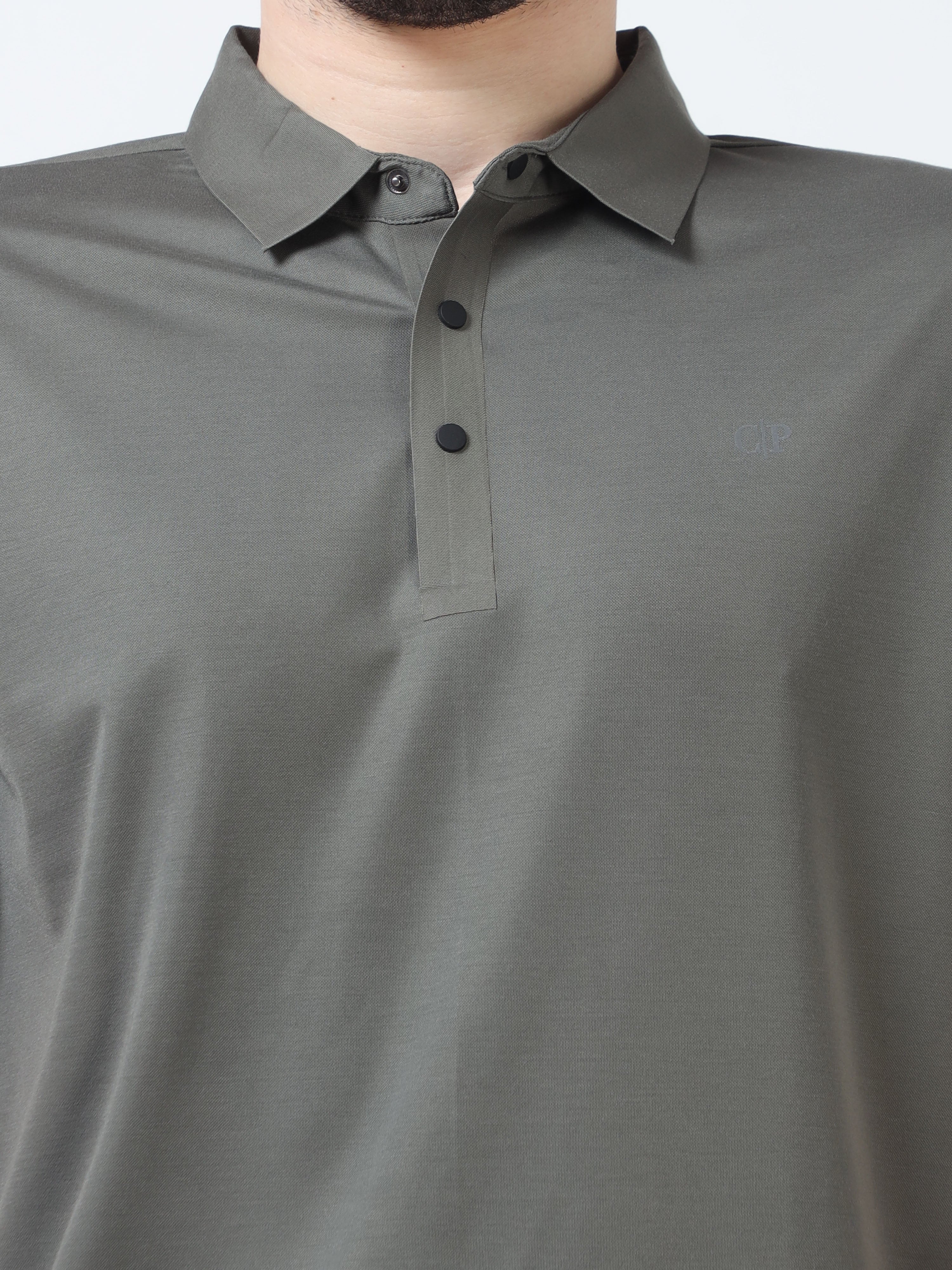 Classic Polo Men's Cotton Half Sleeve Printed Slim Fit Polo Neck Grey Color T-Shirt | Unico - 85 A