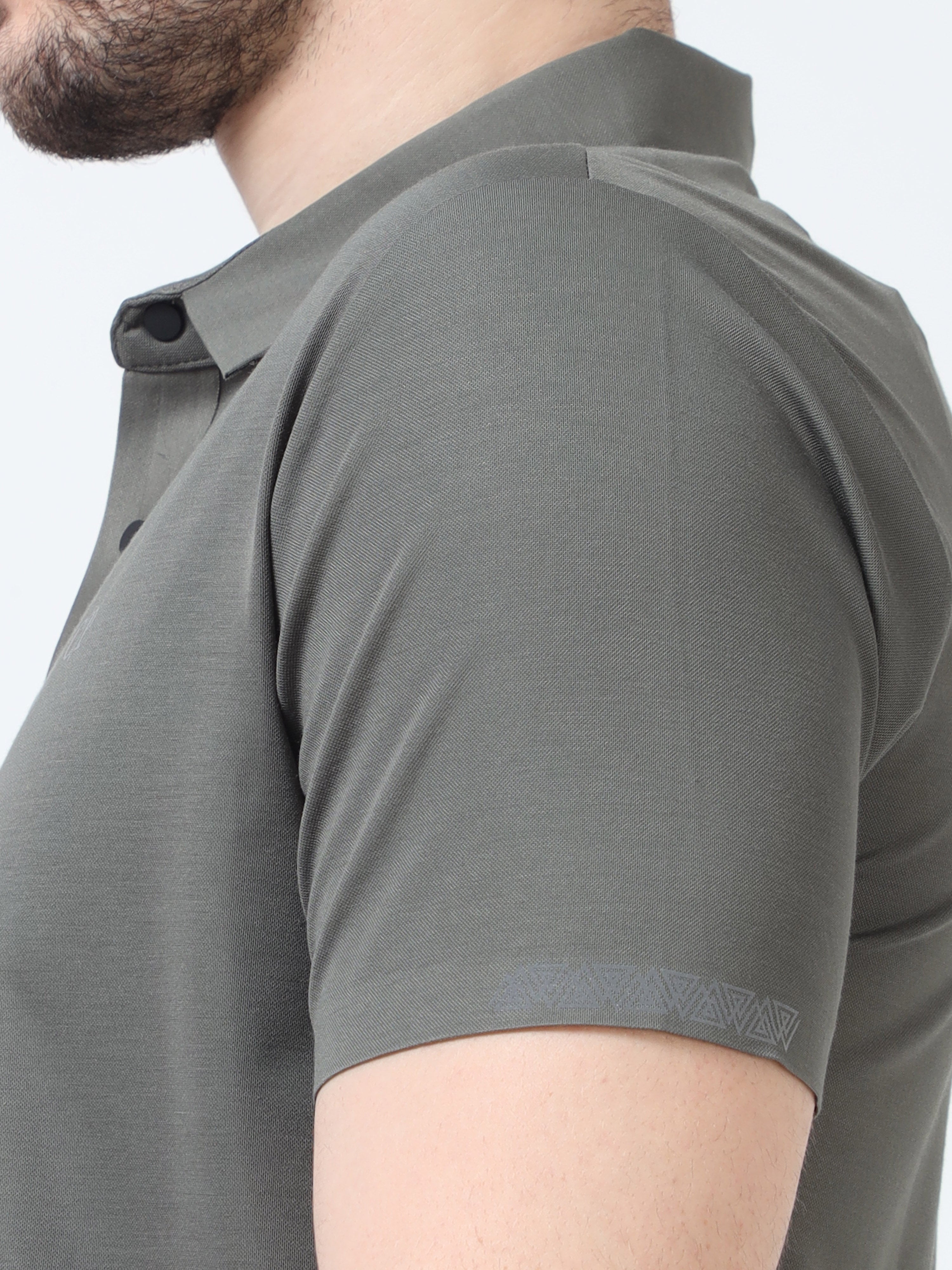 Classic Polo Men's Cotton Half Sleeve Printed Slim Fit Polo Neck Grey Color T-Shirt | Unico - 85 A