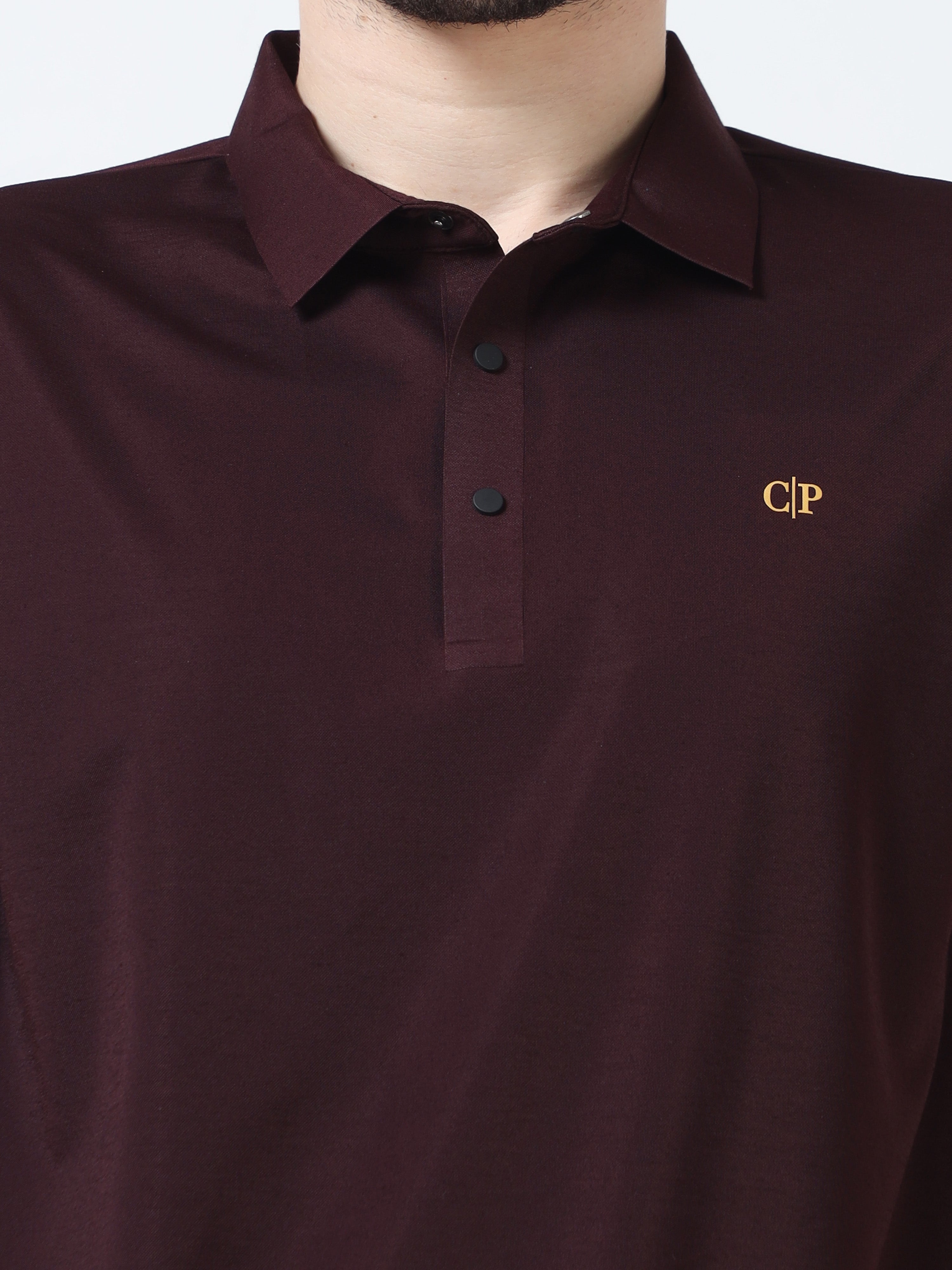 Classic Polo Men's Cotton Half Sleeve Solid Slim Fit Polo Neck Burgundy Color T-Shirt | Unico - 92 A